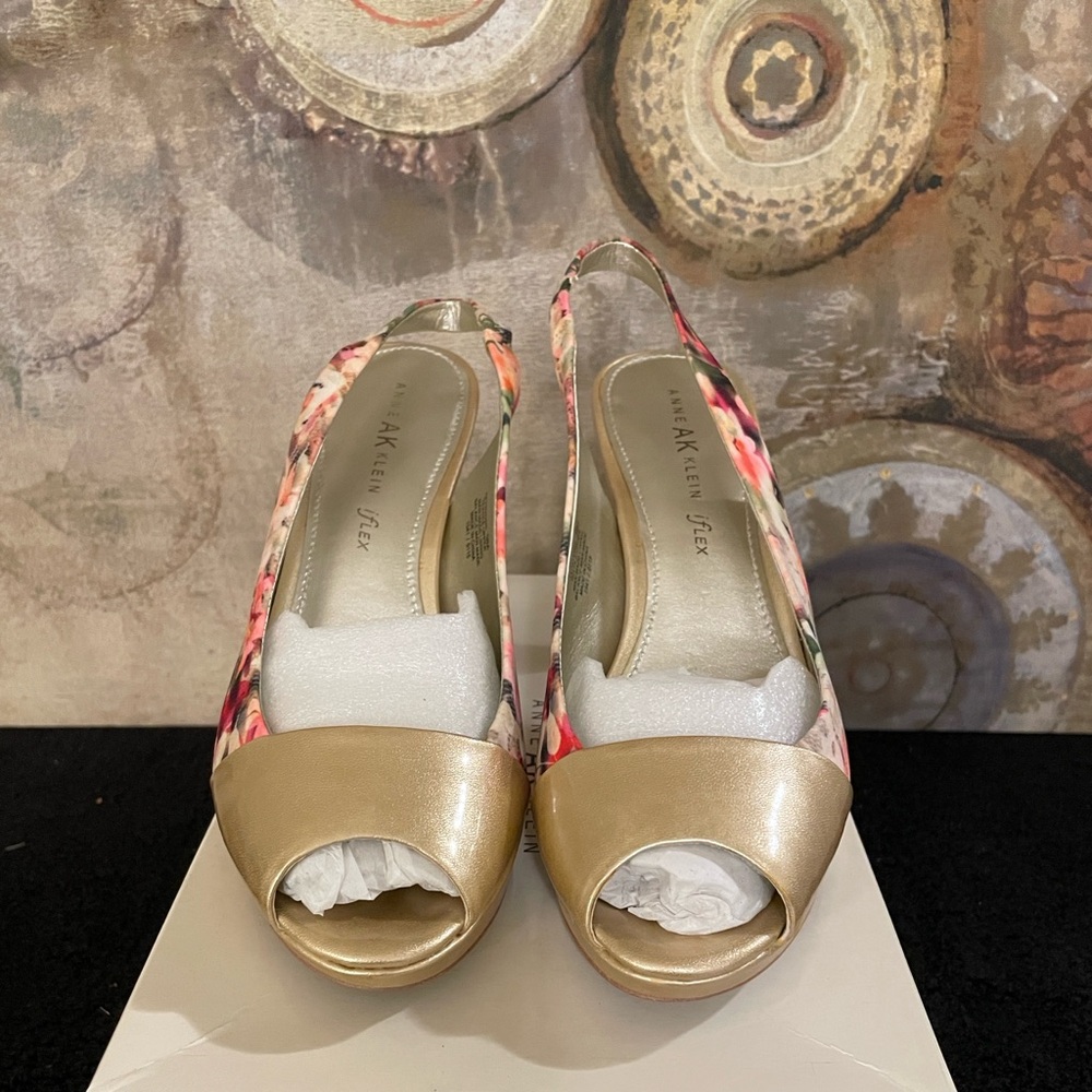 Anne Klein White Wedge Shoes